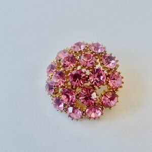 Pretty in Pink Domed Brooch